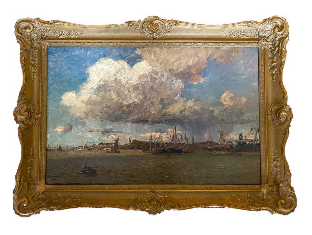 Friedrich Kallmorgen „Im Hafen von Rotterdam“ in Bad Soden